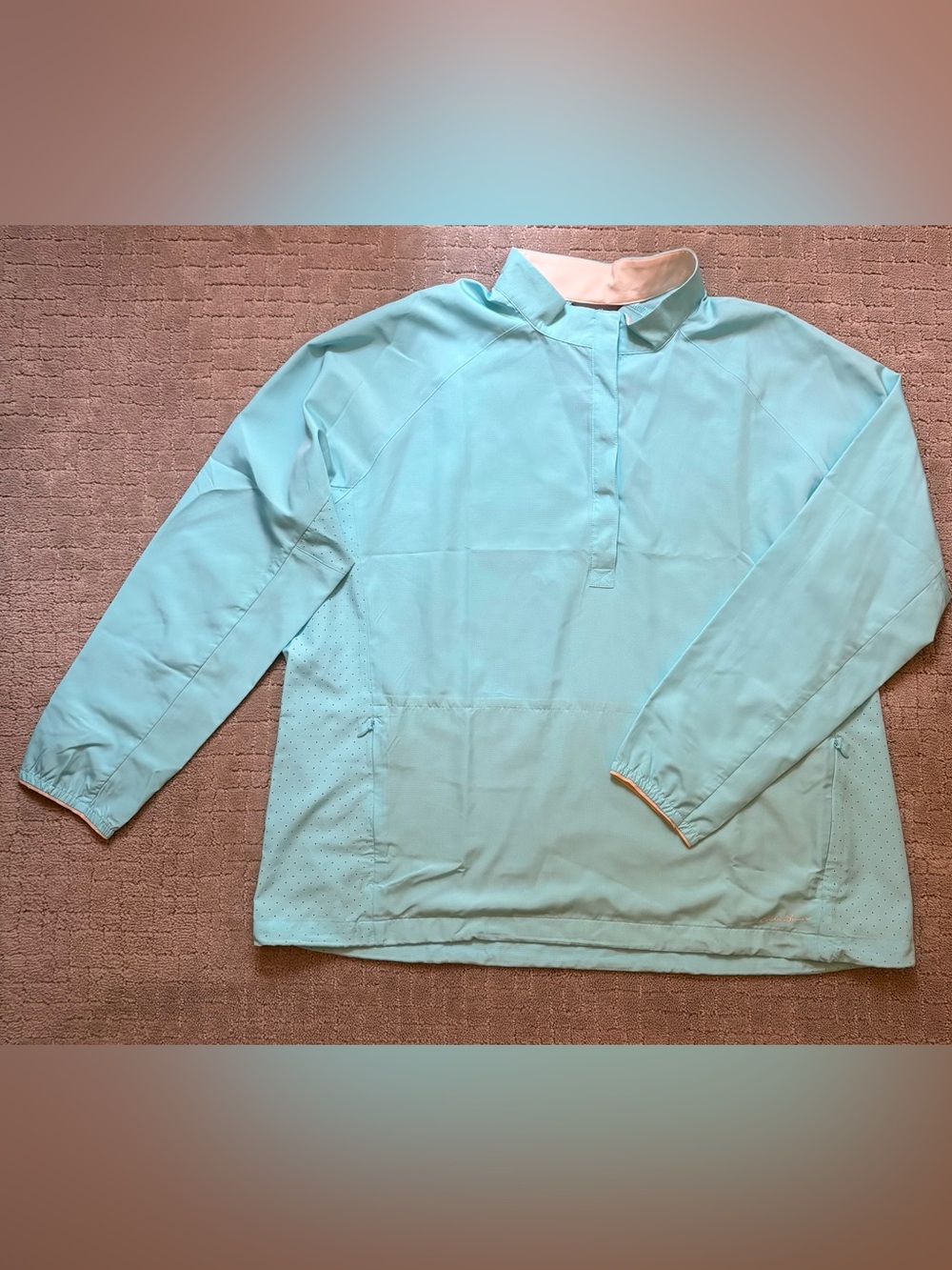 Eddie Bauer Women's Guide UPF Long-Sleeve Quarter-Snap Shirt In Lagoon Size XL